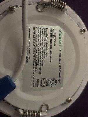 Zouzai One 4-inch Ultra-Thin Round LED Ceiling Light with Junction Box 5
