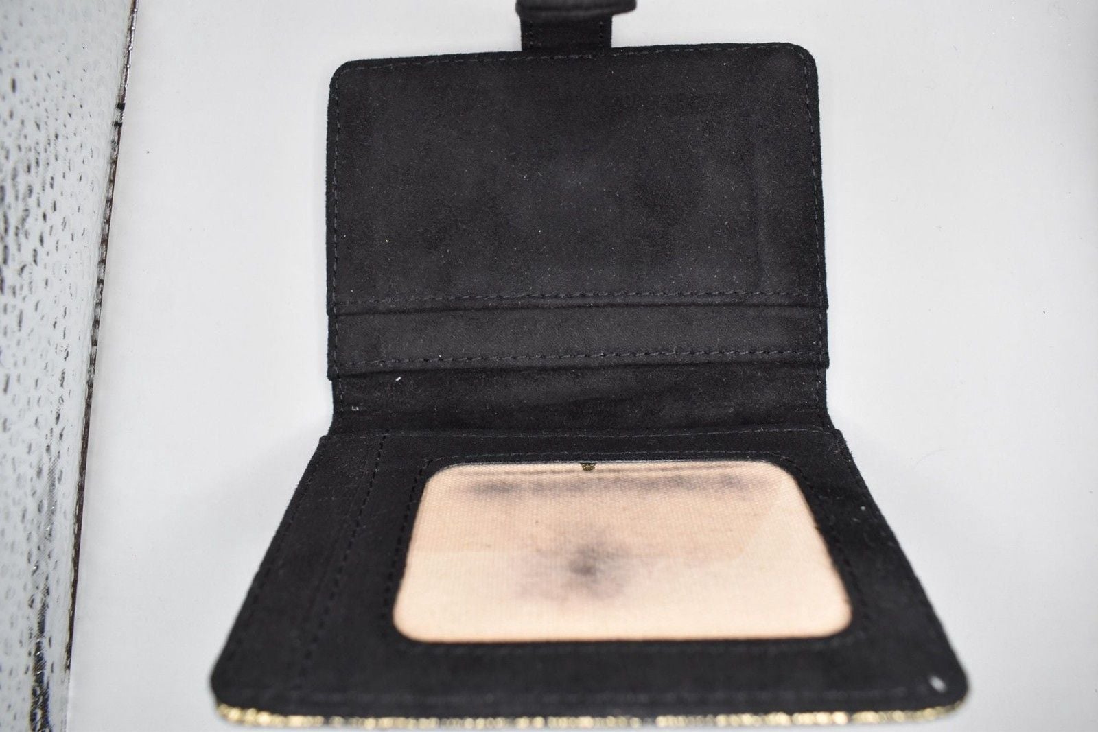 Deux Lux Metallic Gold Snakeskin Small Bifold Wallet with Snap Closure 4
