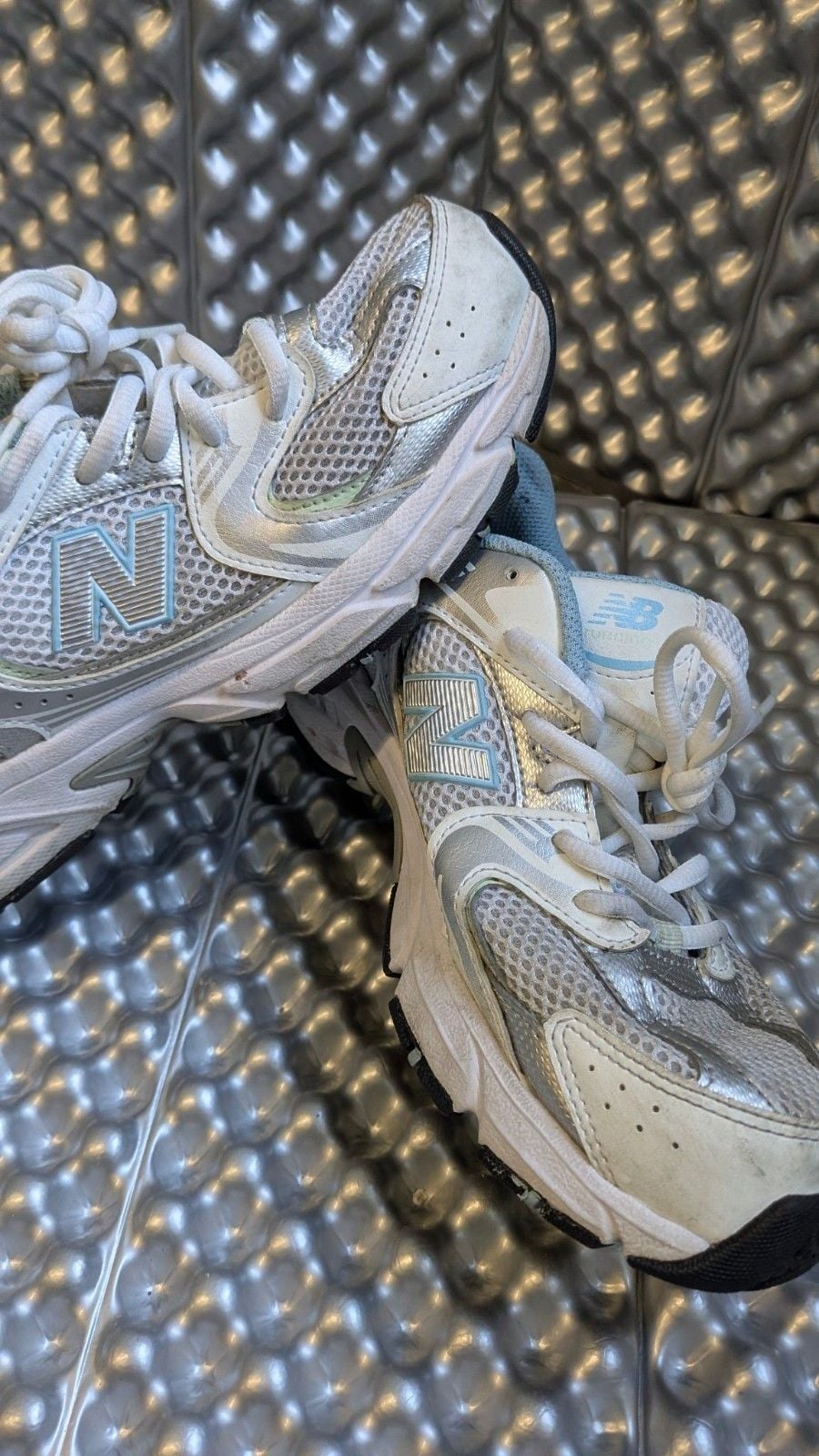 New Balance 530 Women's Size 5 White Silver Light Blue Running Shoes Sneakers 7