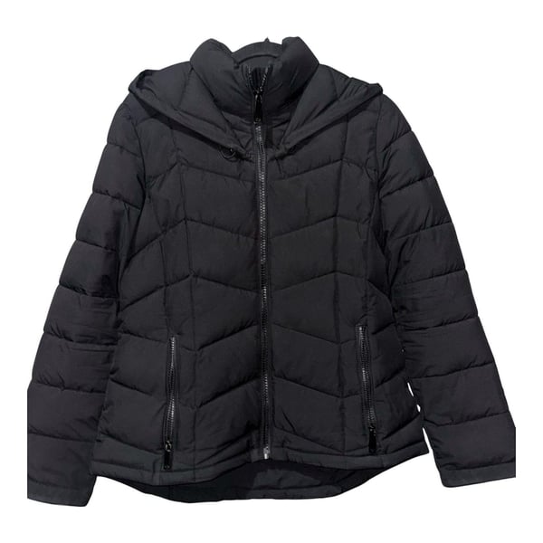 Calvin Klein Performance Womens Black Hooded Puffer Jacket Quilt M