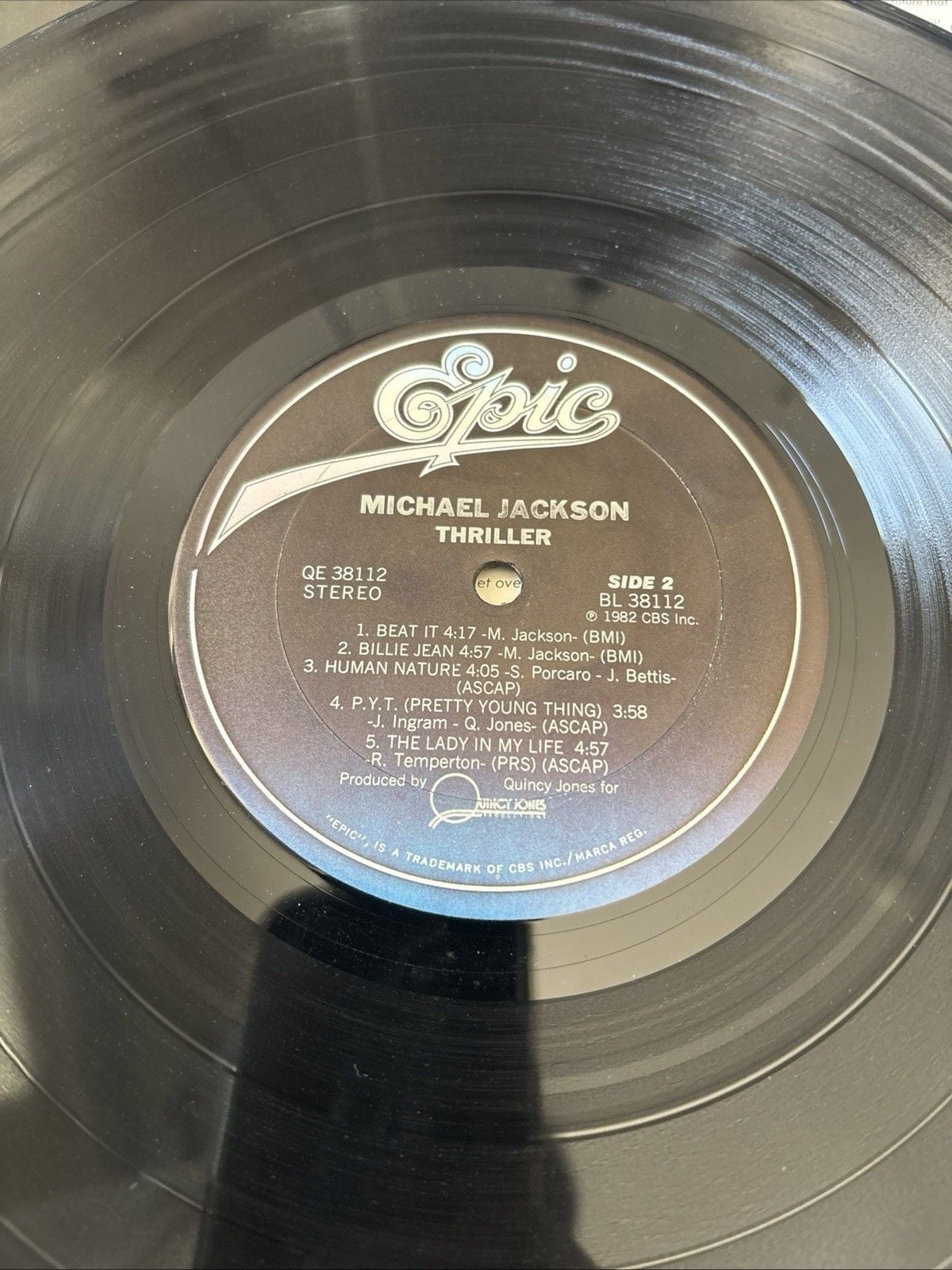 1st Press Misprint Error 1982 Michael Jackson Thriller QE38112 LP RARE Vinyl 5
