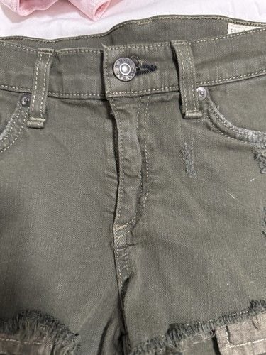 Rag & Bone for Intermix 24 Stretch denim low rise shorts 2 in inseam Army Green 2