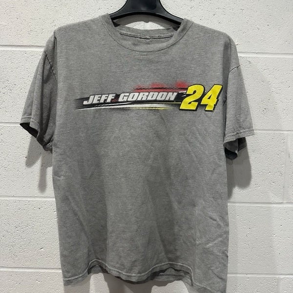 Jeff Gordon Drive To End Hunger Tee Size Large Grey
