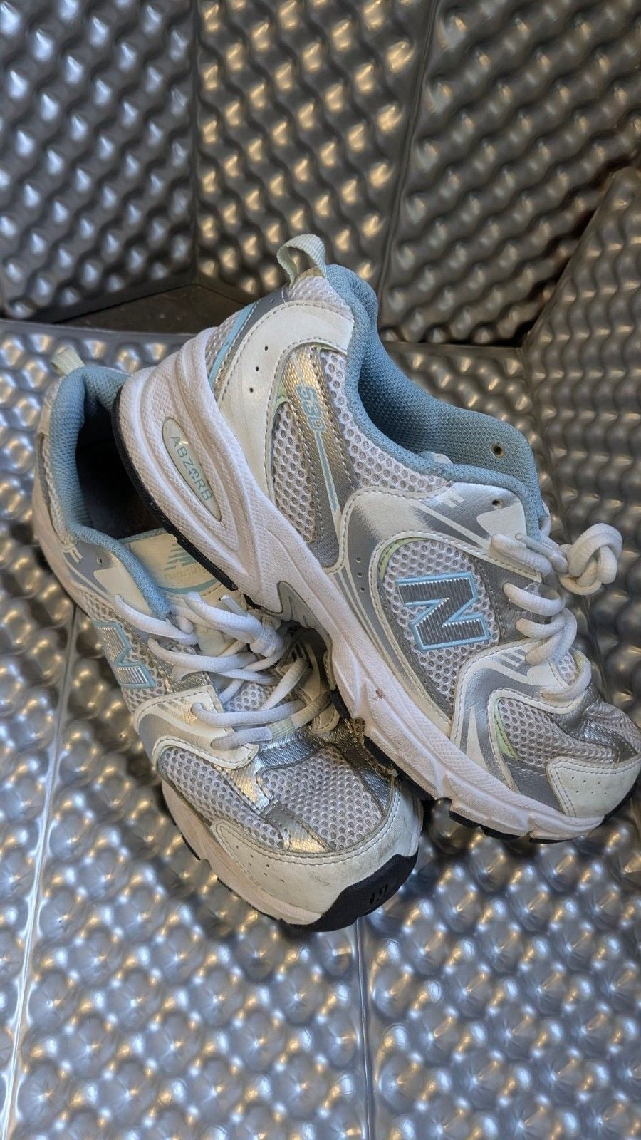 New Balance 530 Women's Size 5 White Silver Light Blue Running Shoes Sneakers 5