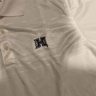 Antigua Hawaii Rainbow Warriors Polo Shirt Mens Medium M White Golf Performance 4