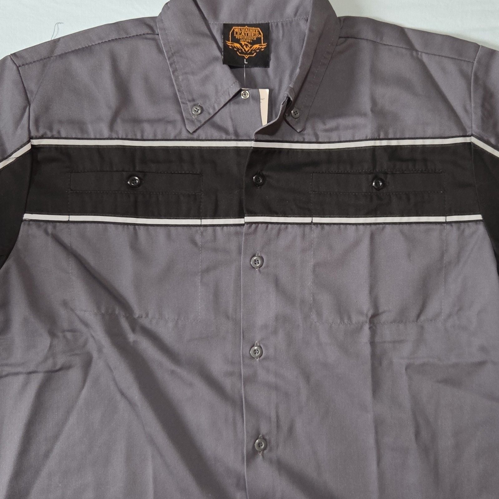 Milwaukee Performance Men's L Short Sleeve Button-Up NWT's 3