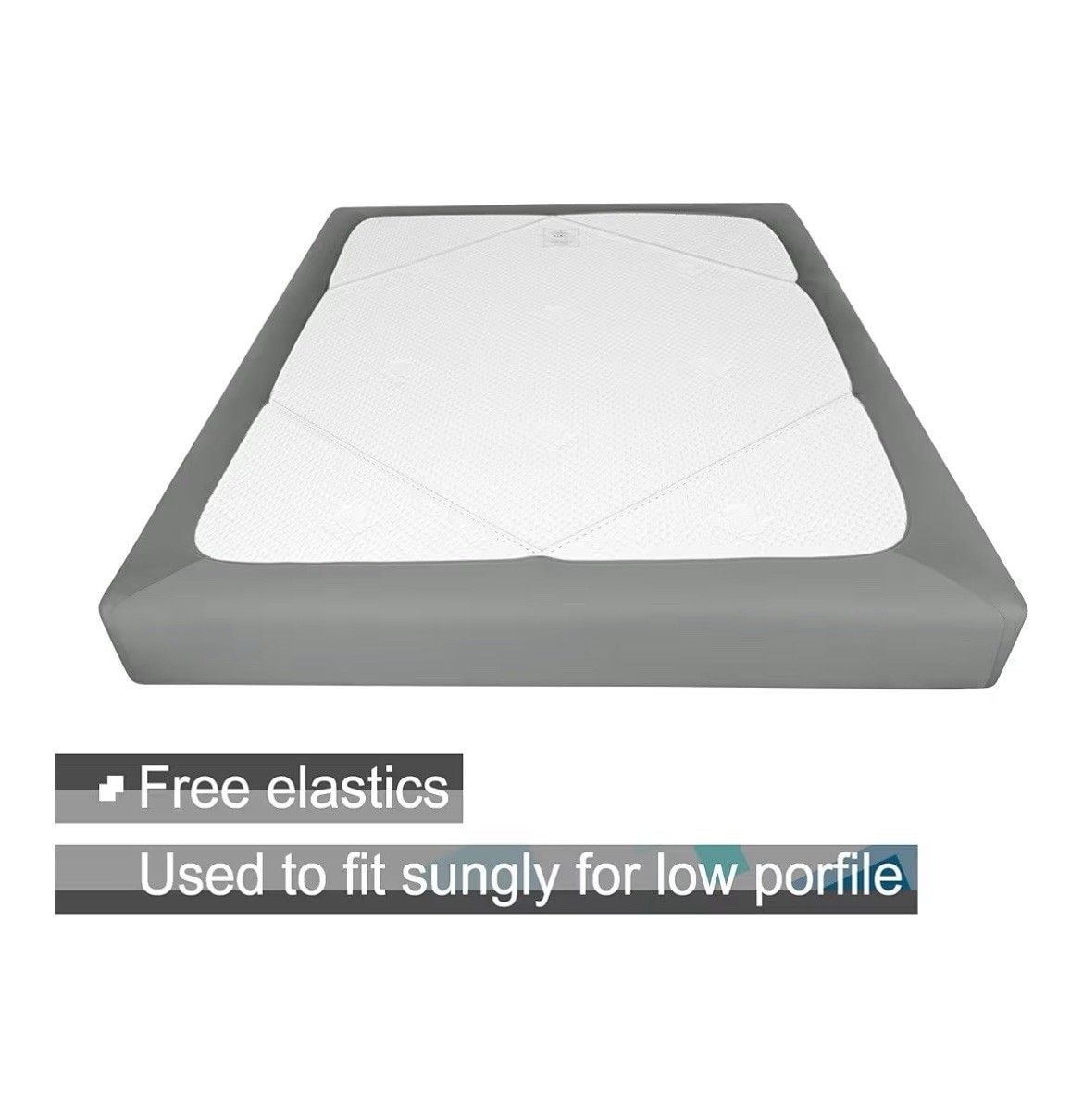Box Spring Cover Queen Size - Jersey Knit & Stretchy Wrap Around 4 Sides Bed Ski 5