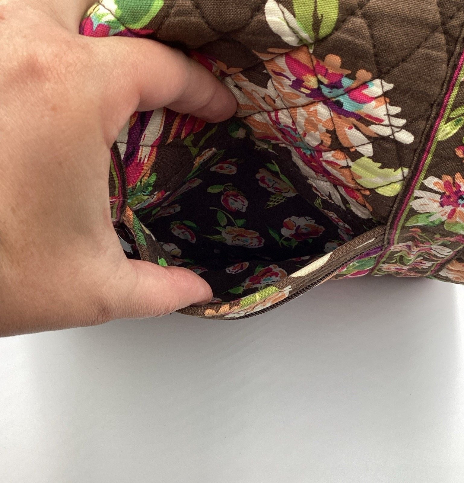 Vera Bradley English Rose Floral Mini Hipster Adjustable Strap Crossbody Bag 5