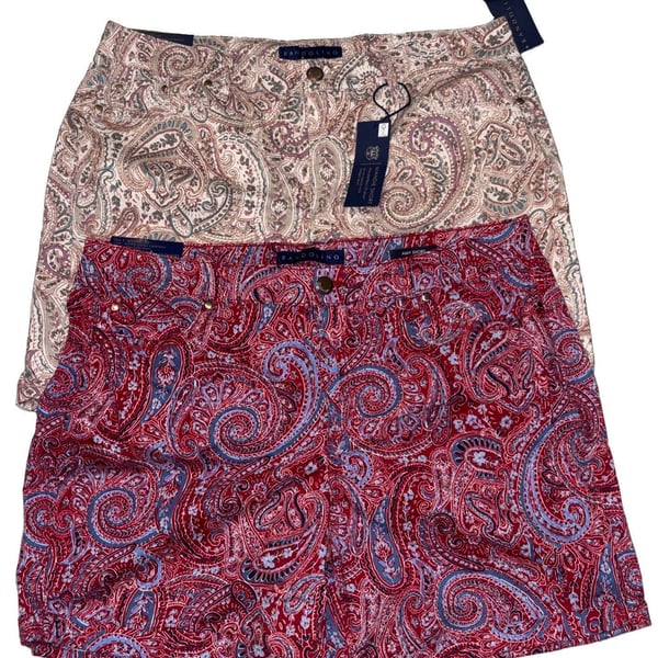Bandolino Paisley Shorts Sz 14 Lot of 2