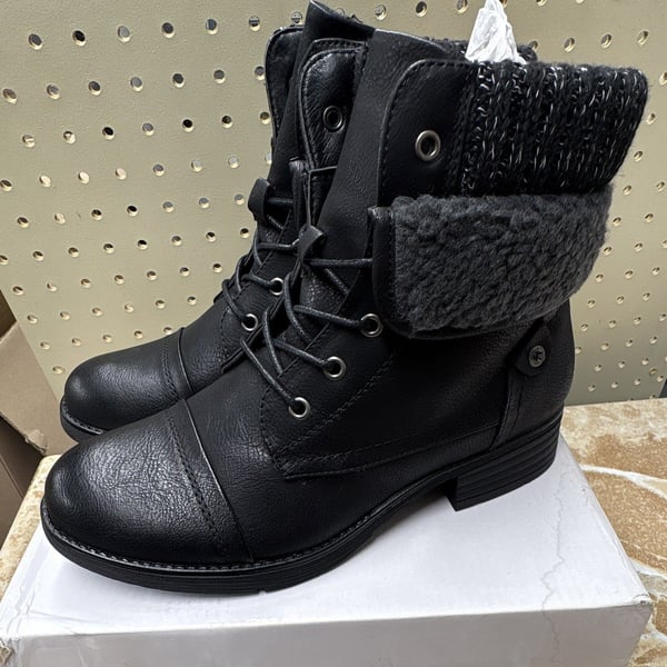 Women's Fall Ankle Boots Size 8 New Dashing Trending Black Boots Shoes Size 38
