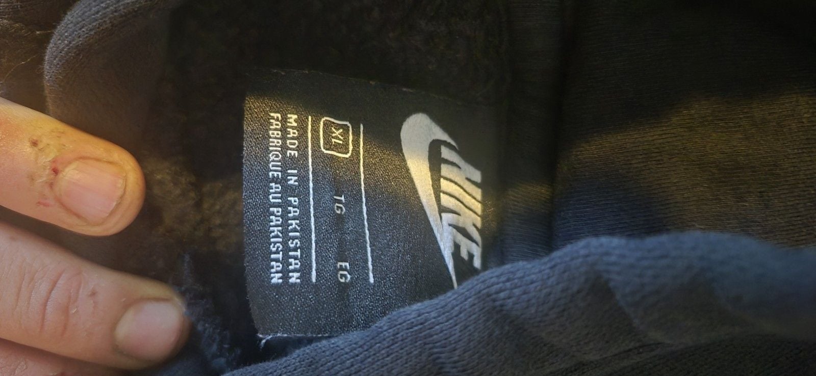 Nike Hoodie Mens XL Black Just Do It Logo Pullover Hooded Sweatshirt 5