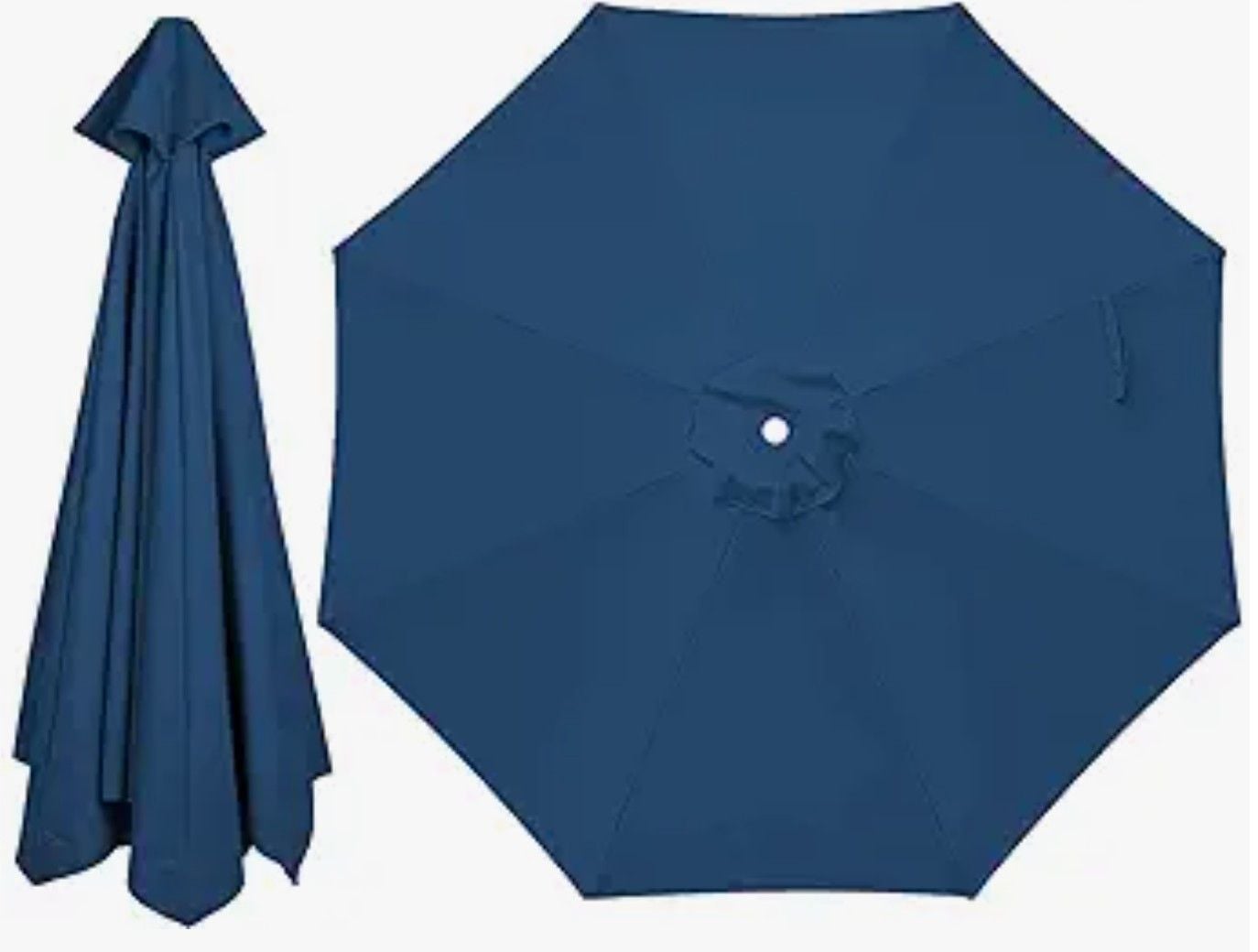 Jorohiker 9FT Patio Umbrella Replacement Canopy Blue 8 Ribs Outdoor 1
