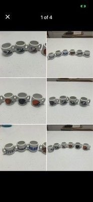 Vintage NFL Mini Coffee Mugs 1.25" Collectible Cups (Lot of 19) 1
