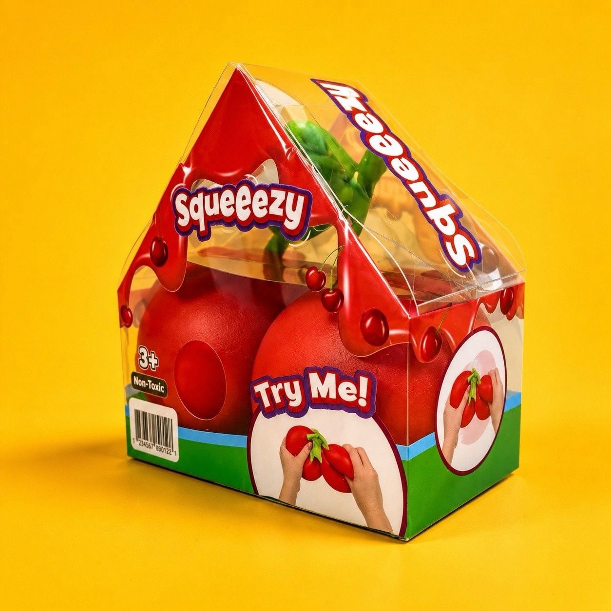 Sunny Days Squeeezy Cherries Viral Squish Squishy Jumbo Fidget Toy Red Cherry! 4