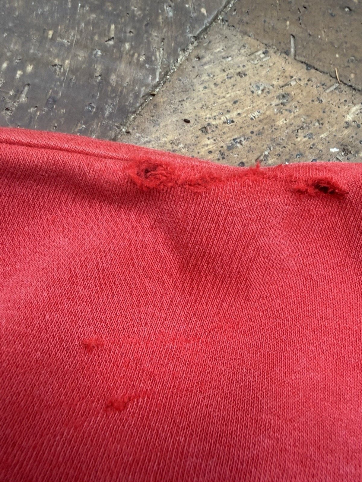 Vintage Nike Crewneck Sun Faded Red Crewneck Sweatshirt Fleece Distress Men’s L 14