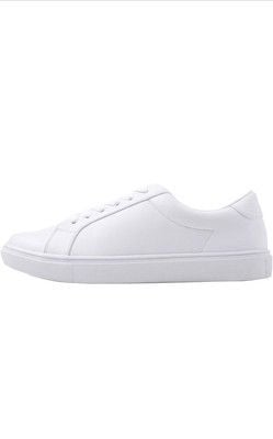 Feversole Women's Sneakers Sz 7M Fashion Shoes White Low Top Lace Up Casual 7
