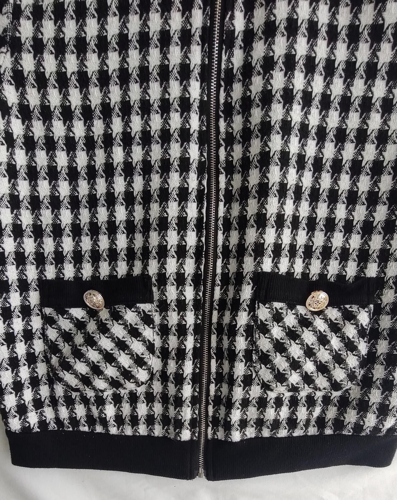 Shein Houndstooth Knit Sweater - Size XS 3
