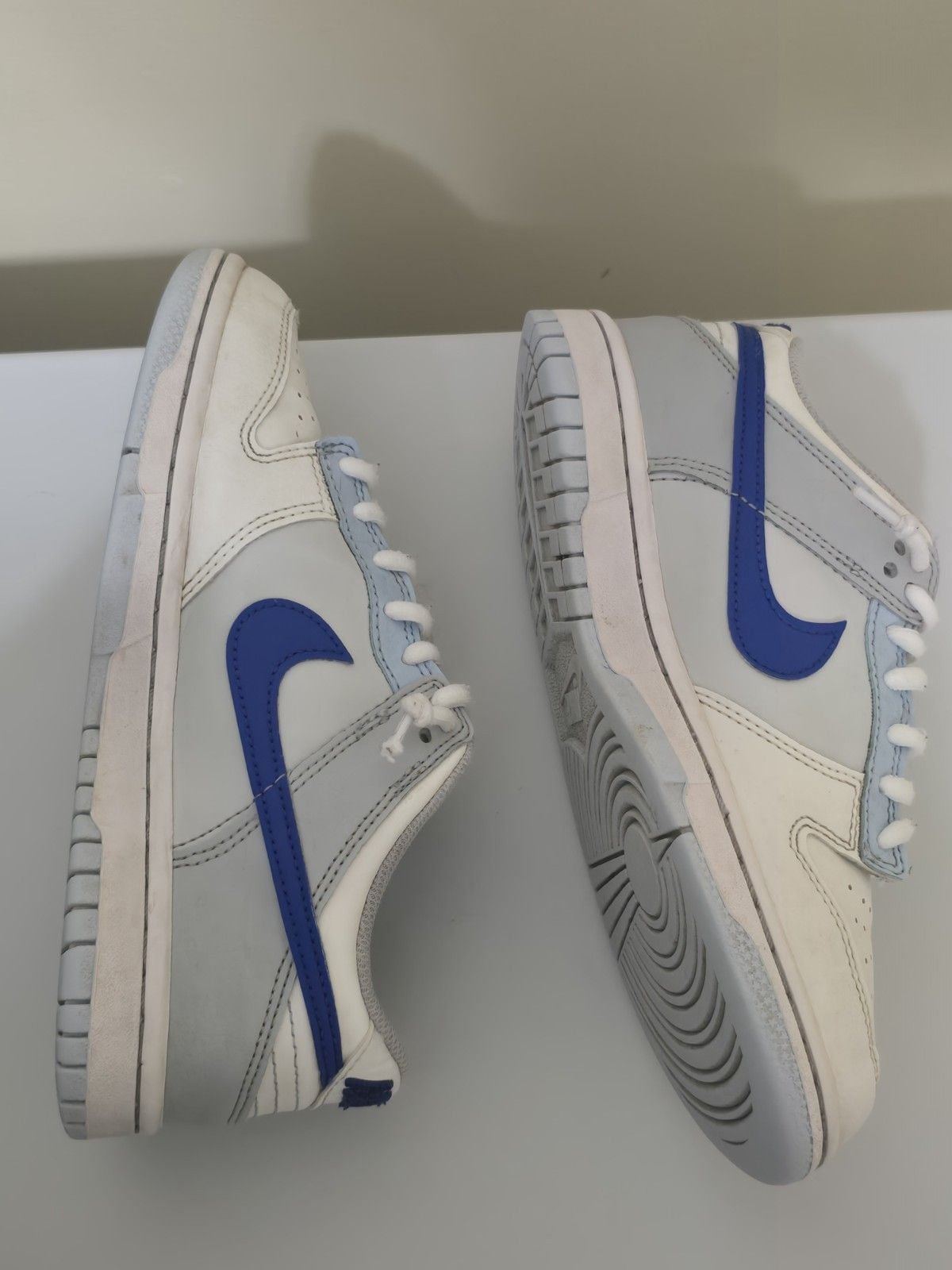 Nike Dunk Low GS White/Blue/Gray Colorblock Sneakers Youth US 4.5Y FB1843-141 9