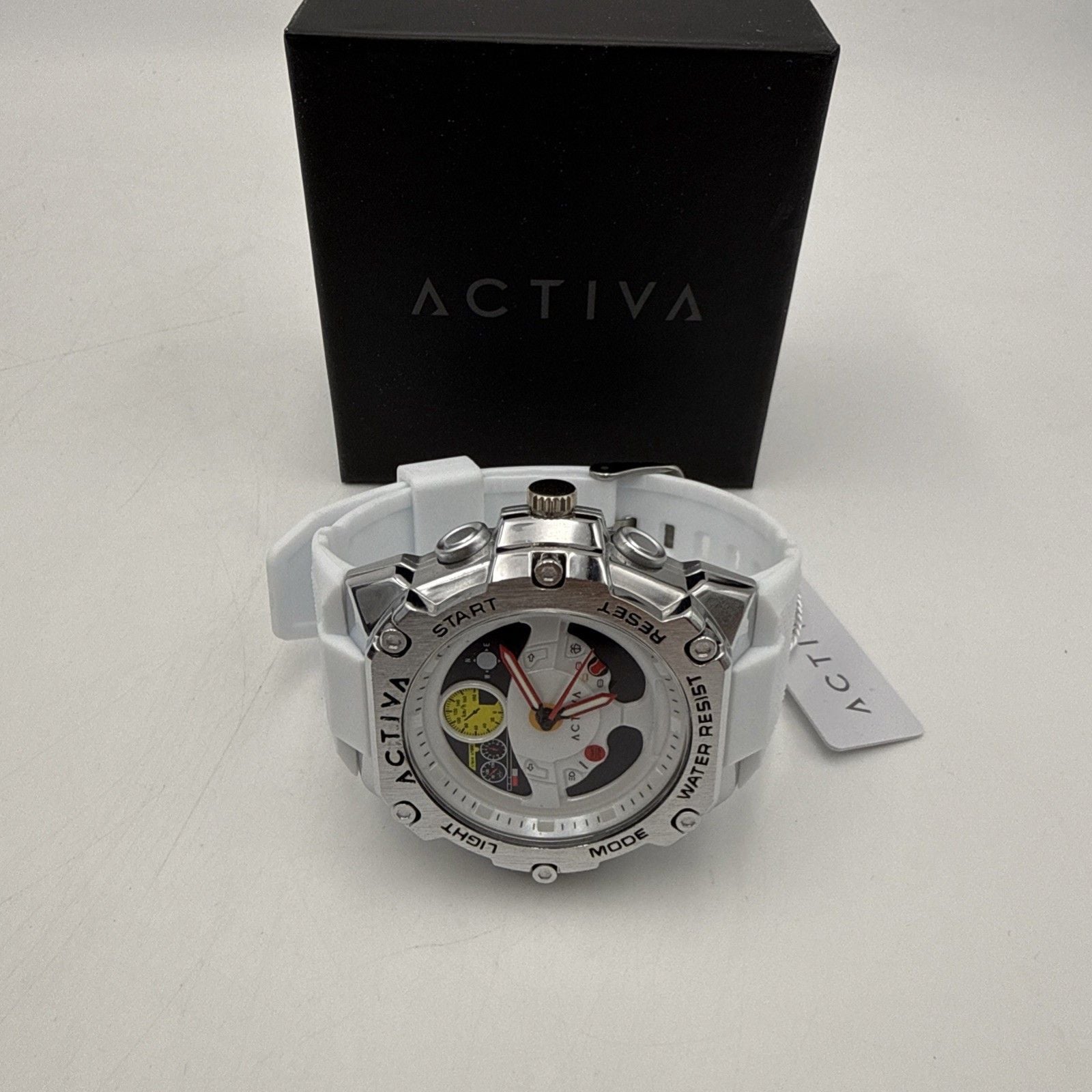 Activa X Invicta Men’s 55mm Analog Digital White Strap Watch ACW8092-004 NIB 5