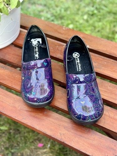 Easy Works By Easy Street 9.5 Wide Leeds Hearts Non Slip Nursing Clogs Work Clog 3