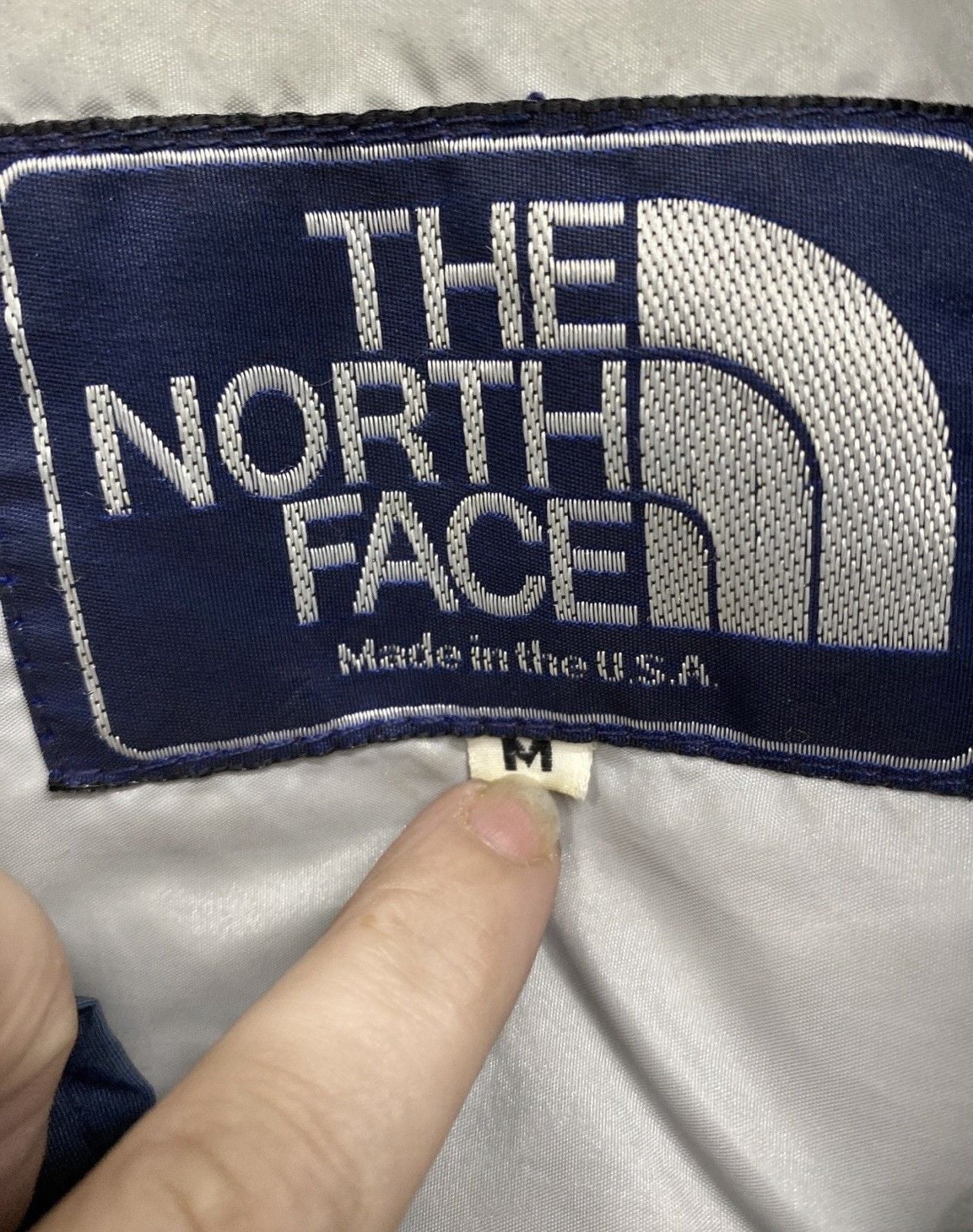VTG 1980s The North Face Blue Tag Down Jacket Men's M - Made in USA 4