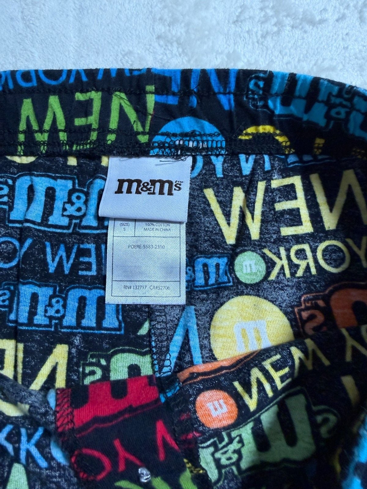 M&M’s NYC New York Shorts Size S Men 100% Cotton Multicolor Logo Lounge Pajama 4