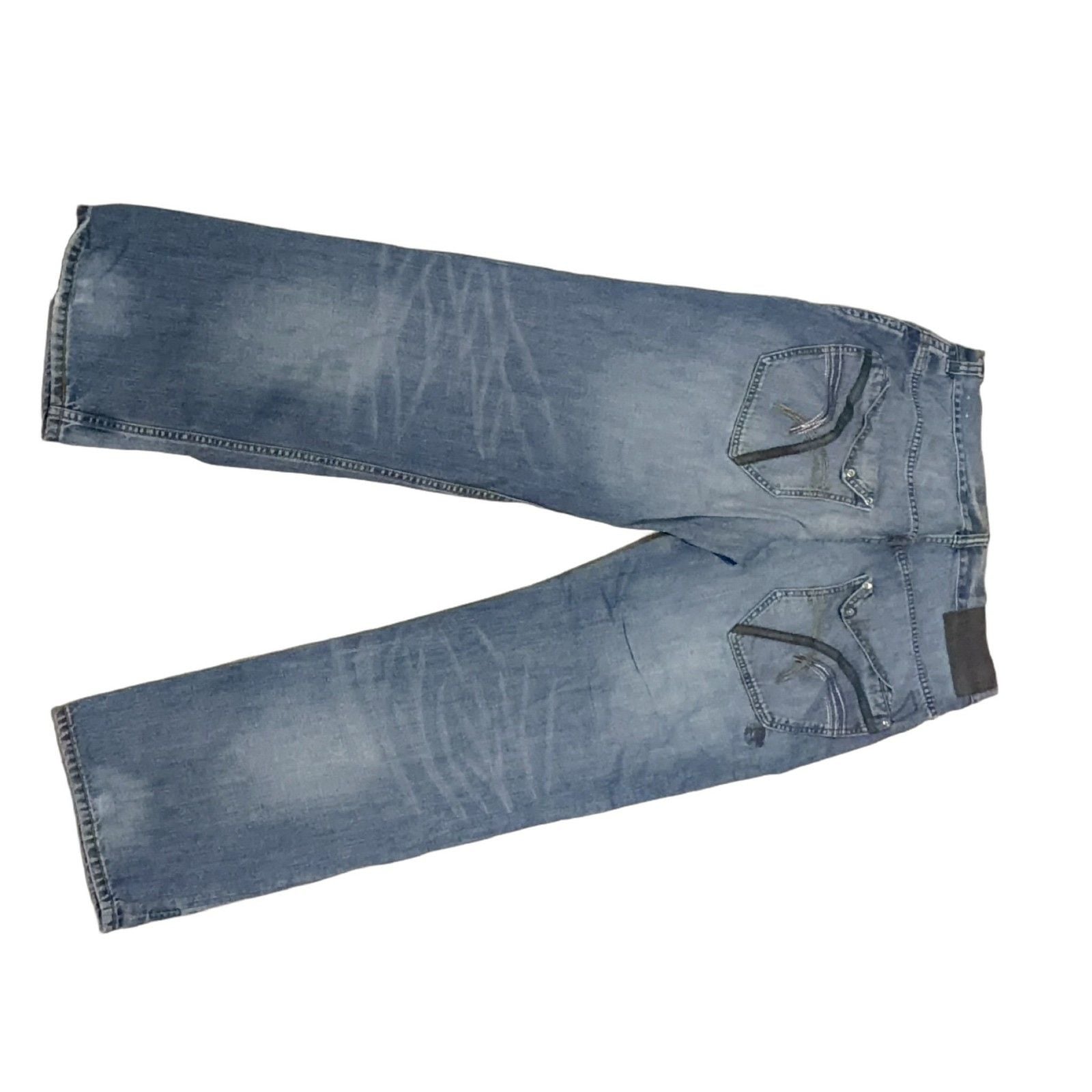 Rocawear Men's Regular Fit Jeans Blue Denim Hip Hop Cotton Pockets Size Regular 5