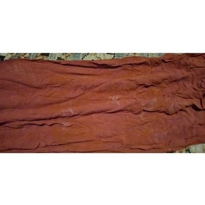 American Eagle Embroidered Smocked Wide Leg Jumpsuit Rust Terracotta Boho Small 4