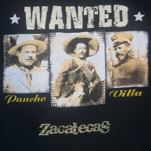 Rare “Wanted” Pancho Villa Zacatecas Vintage Graphic T-Shirt 3