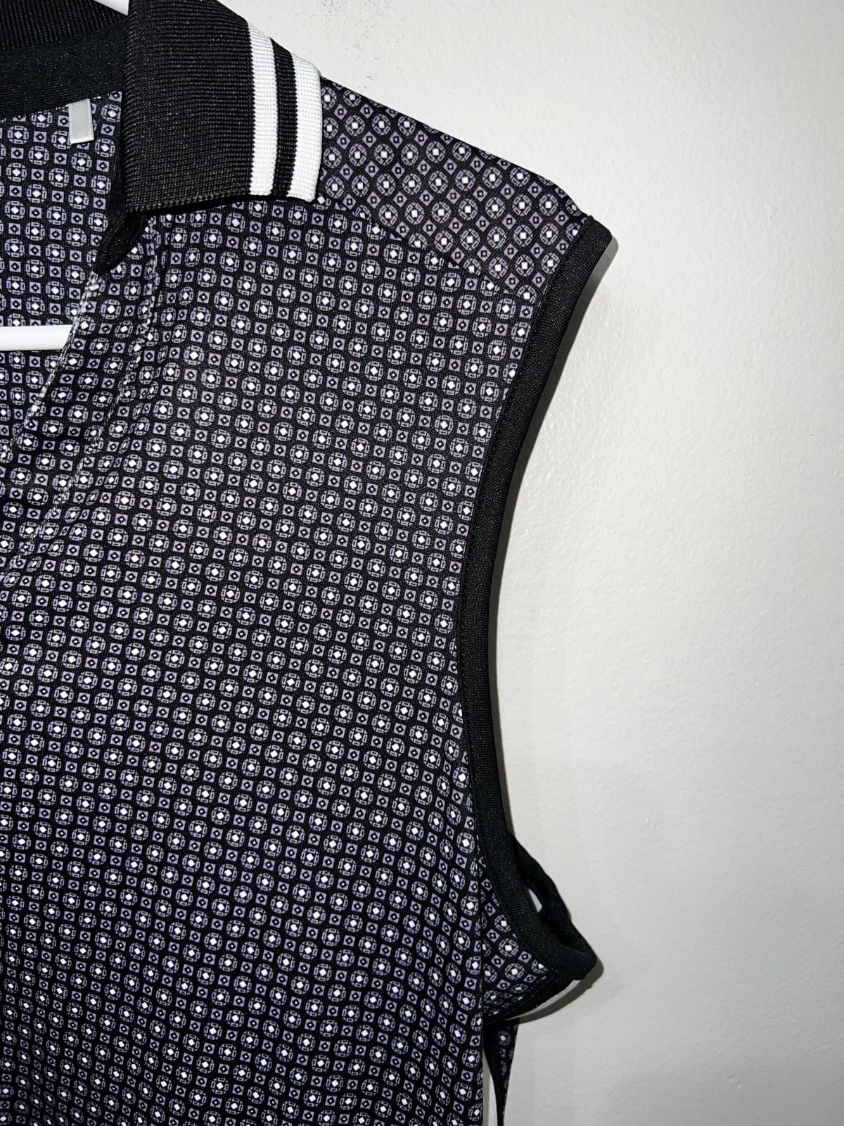 Callaway Polo Shirt Womens Large Sleeveless Golf Patterned Active 5