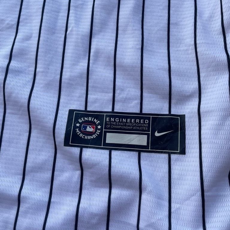 Nike Yankees Stanton #27 Pinstripe Jersey 5