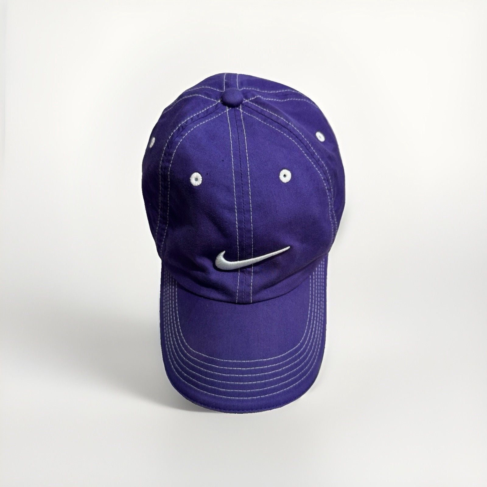 Nike Y2K Golf Strapback Hat Cap Swoosh Purple / White Stitch Performance 2