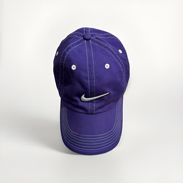 Nike Y2K Golf Strapback Hat Cap Swoosh Purple / White Stitch Performance