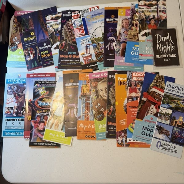 Massive Hersheypark Amusement Park & Brochure Lot