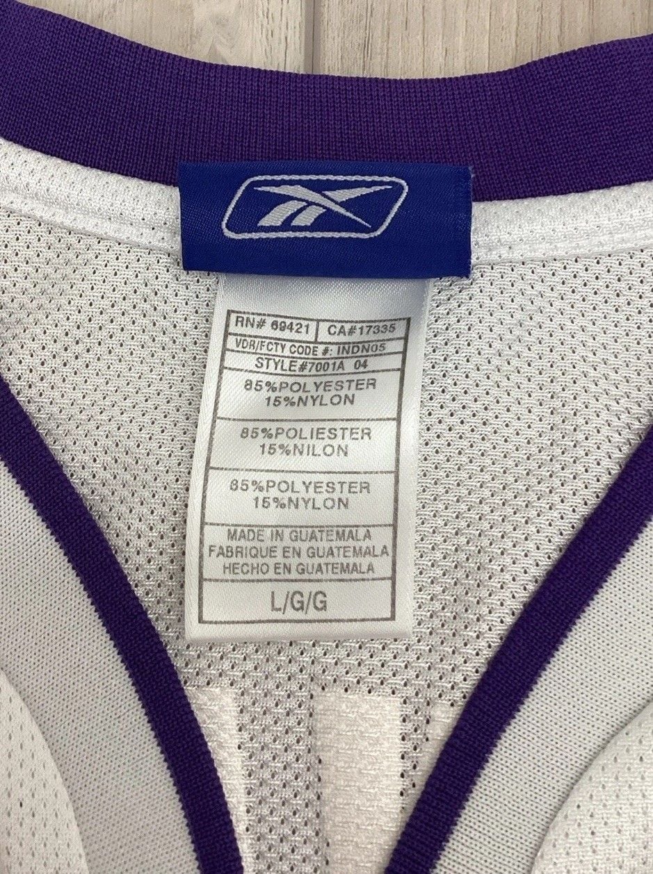 Kobe Bryant #8 Jersey White Reebok NBA Lakers Size Large Vintage 4