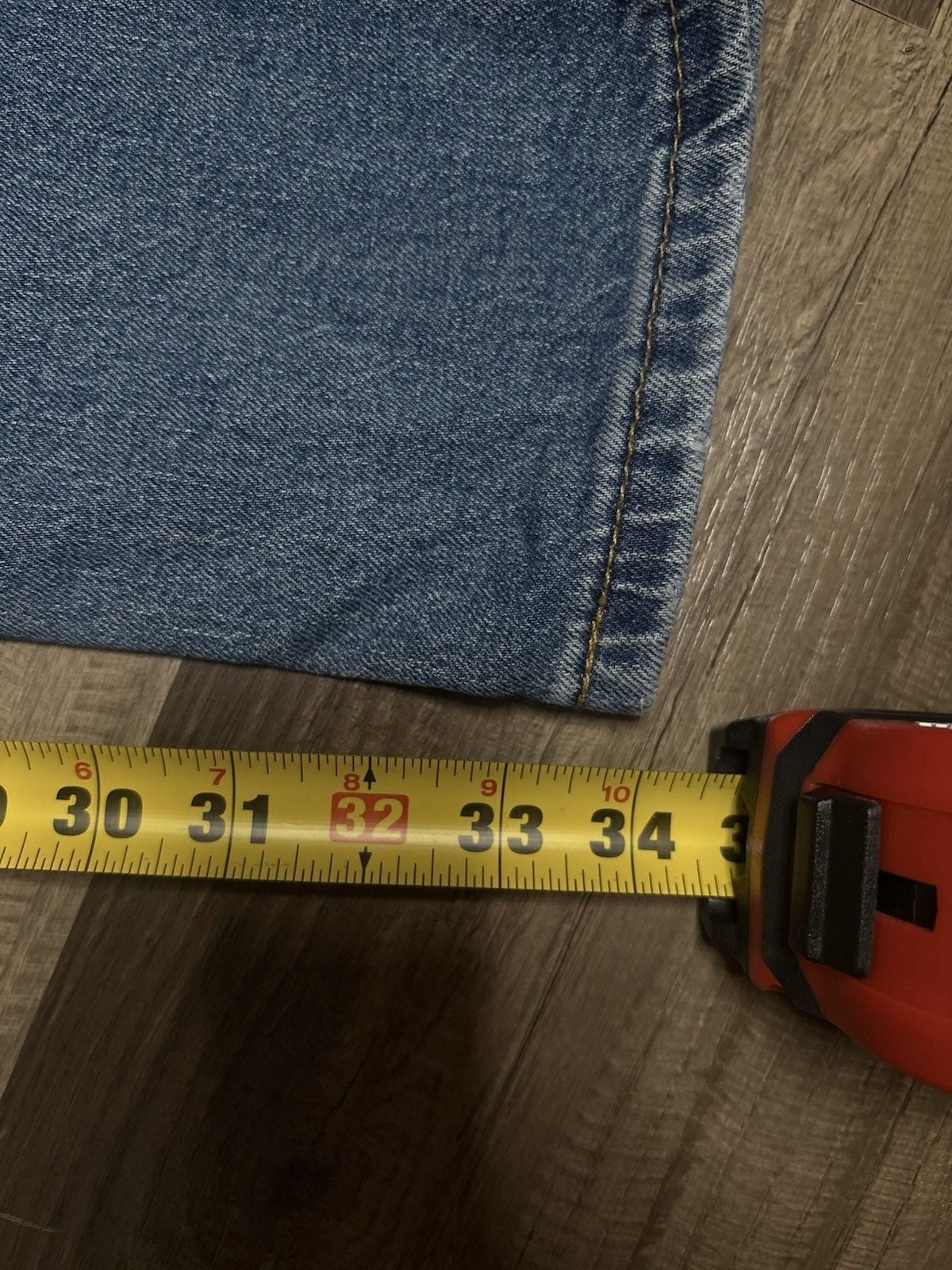 Levi's 505 Regular Fit Jeans Size 32x34 BlueDenim Straight Leg 4