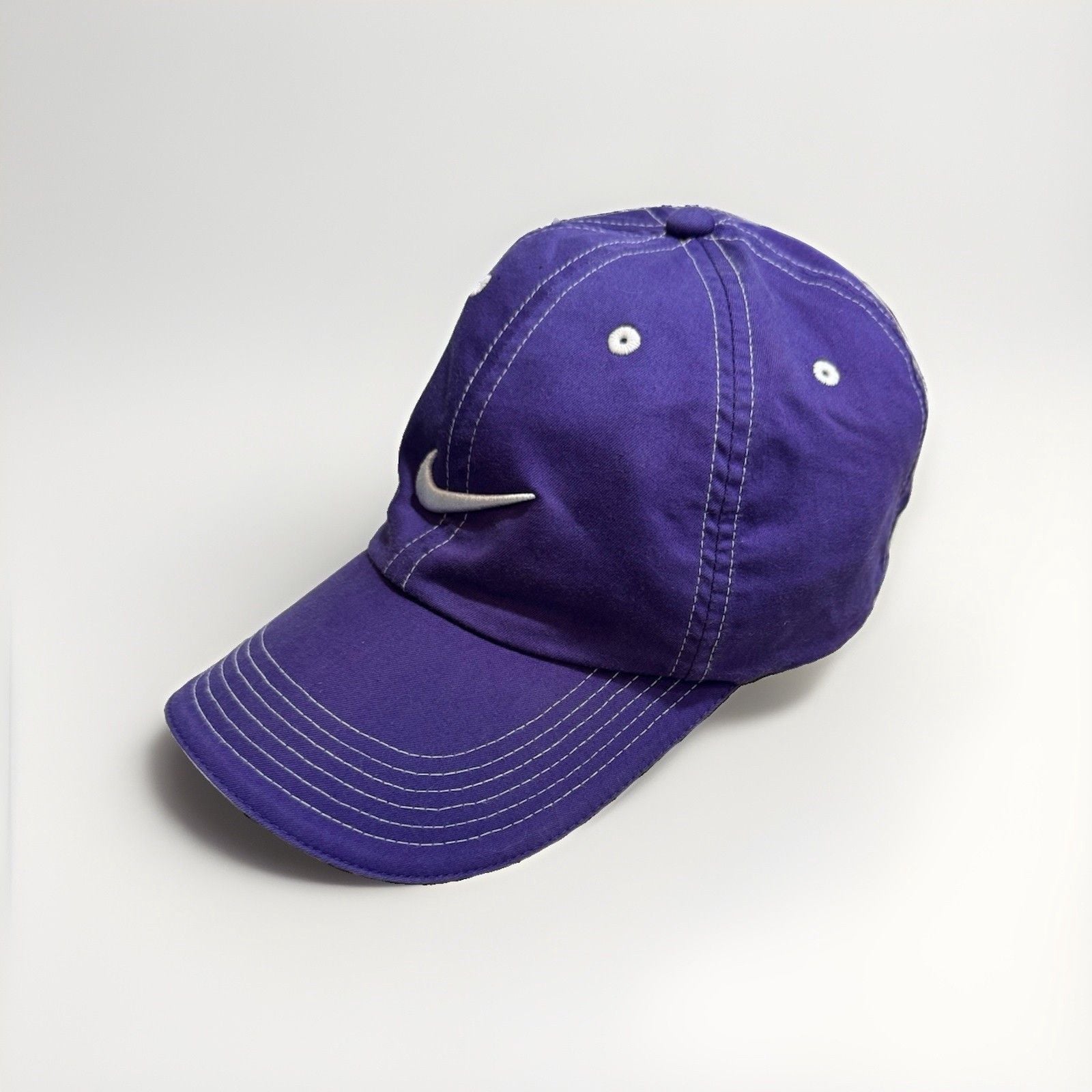 Nike Y2K Golf Strapback Hat Cap Swoosh Purple / White Stitch Performance 6