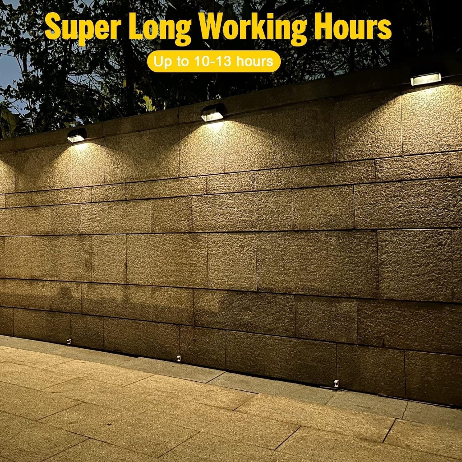 Brighter Solar Fence Lights,Solar Lights Outdoor Waterproof,Warm White and RGB 8 3