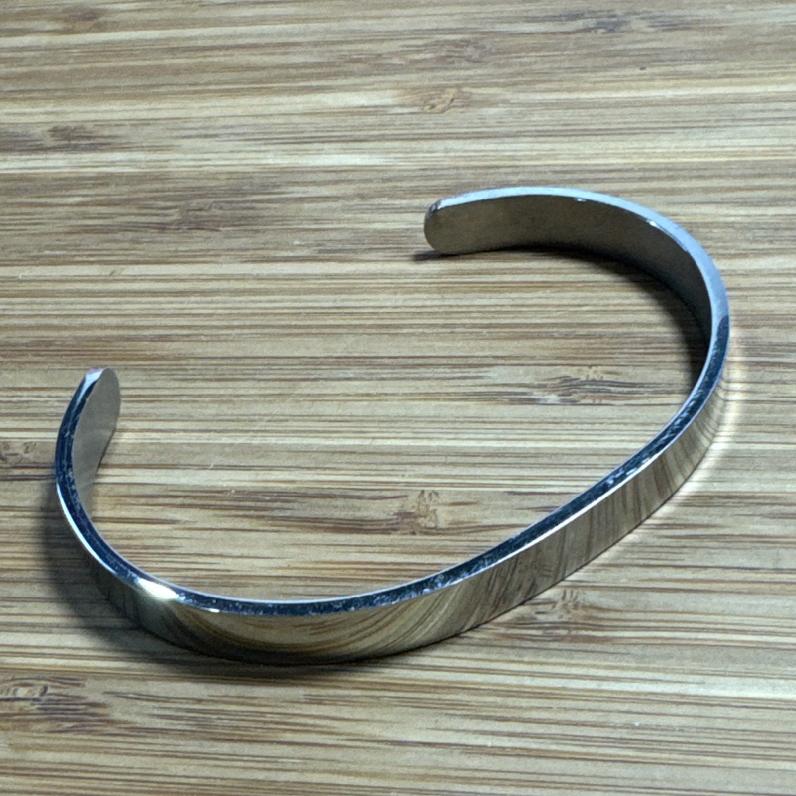 Stainless Steel Inspirational Cuff Bracelet Live Laugh Love Double Heart 2