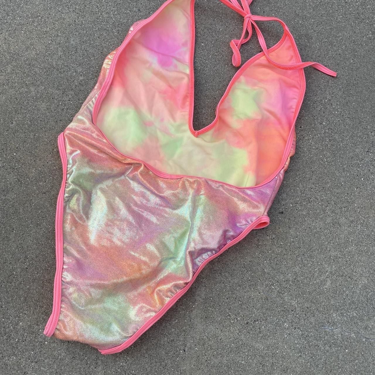 Iridescent mermaid one piece swimsuit 4