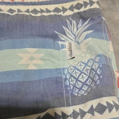 VTG Chubbies Pineapple Multicolored Rad Dad Retro-style Swimwear Trunks Sz M 8