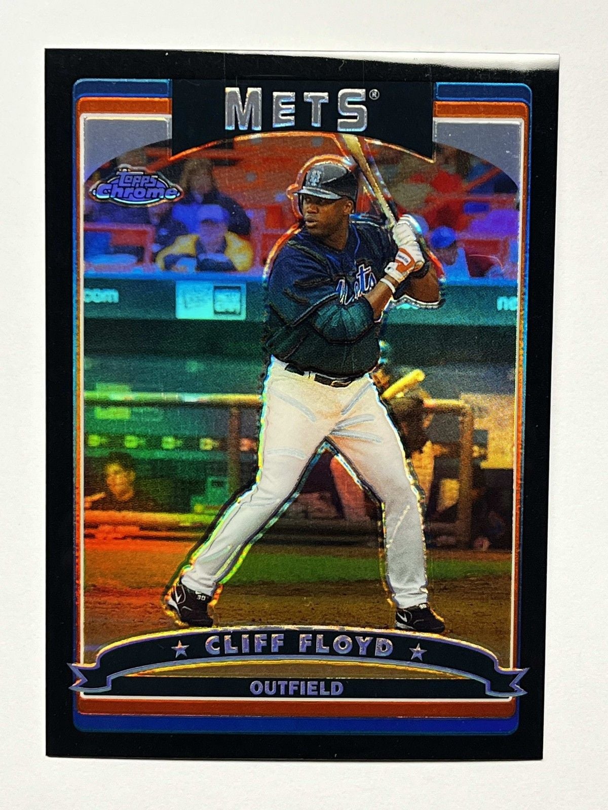 2006 Topps Chrome Black Refractor #142 Cliff Floyd /549 New York Mets 1