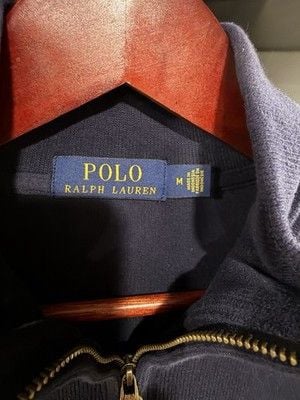 Polo Ralph Lauren Navy Knit Mock Neck 1/4 Zip Pullover Sweater M 3