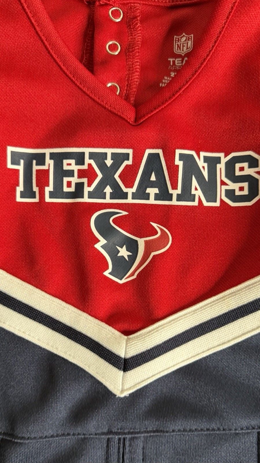 NFL Team Apparel Houston Texans Girls Dress 2T Red Blue White NFL 4
