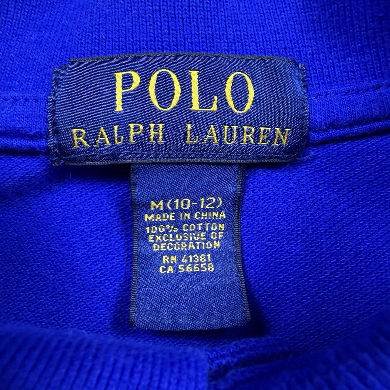 Polo Ralph Lauren Boys M 10-12 Big Pony Polo Shirt Blue Orange #3 Cotton 5
