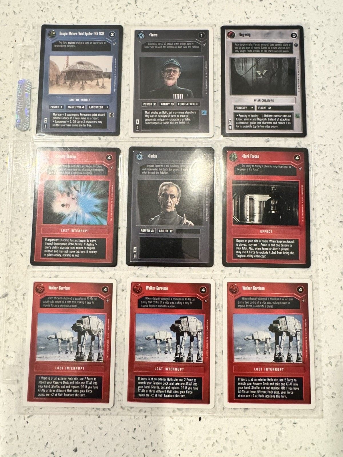 Decipher Star Wars CCG Special Edition 1995 English 9-Card VINTAGE 1