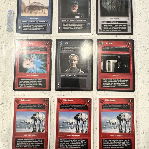 Decipher Star Wars CCG Special Edition 1995 English 9-Card VINTAGE