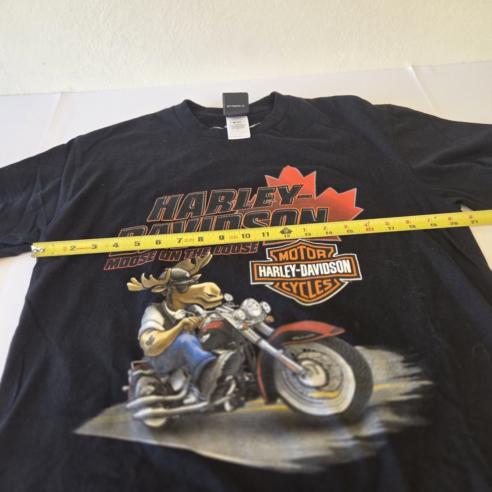 VTG 2015 Harley-Davidson Banff Canada Moose On The Loose Graphic T-Shirt Size L 12