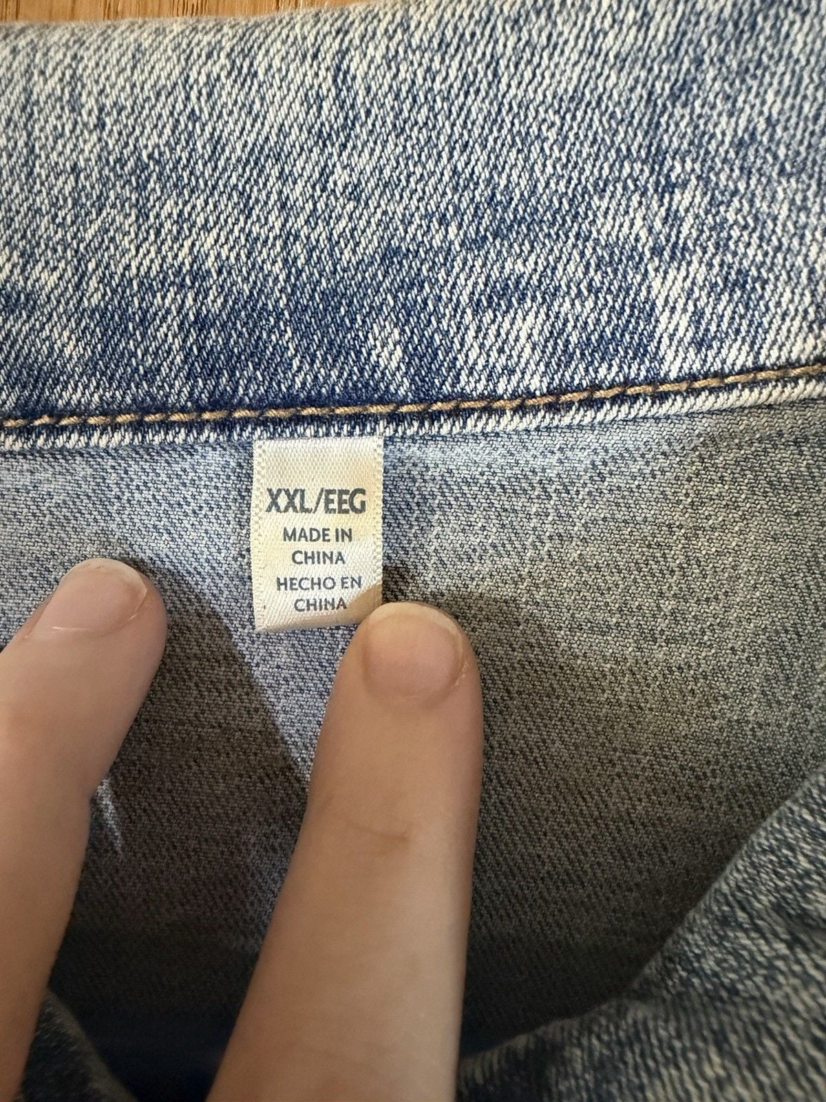 Seven7 Women's Blue Denim Jacket 2XL Short Button Front Long Sleeve Pockets 3