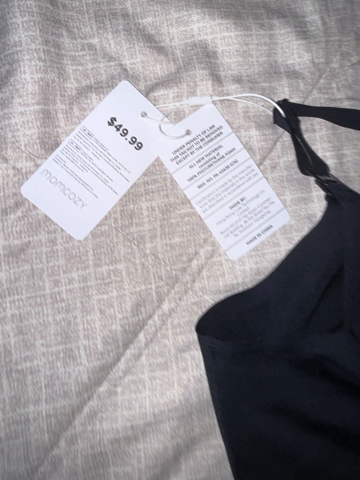 Momcozy Wireless Nursing Bra Padded Black L B Cup Hook & Eye Adjustable Straps 7